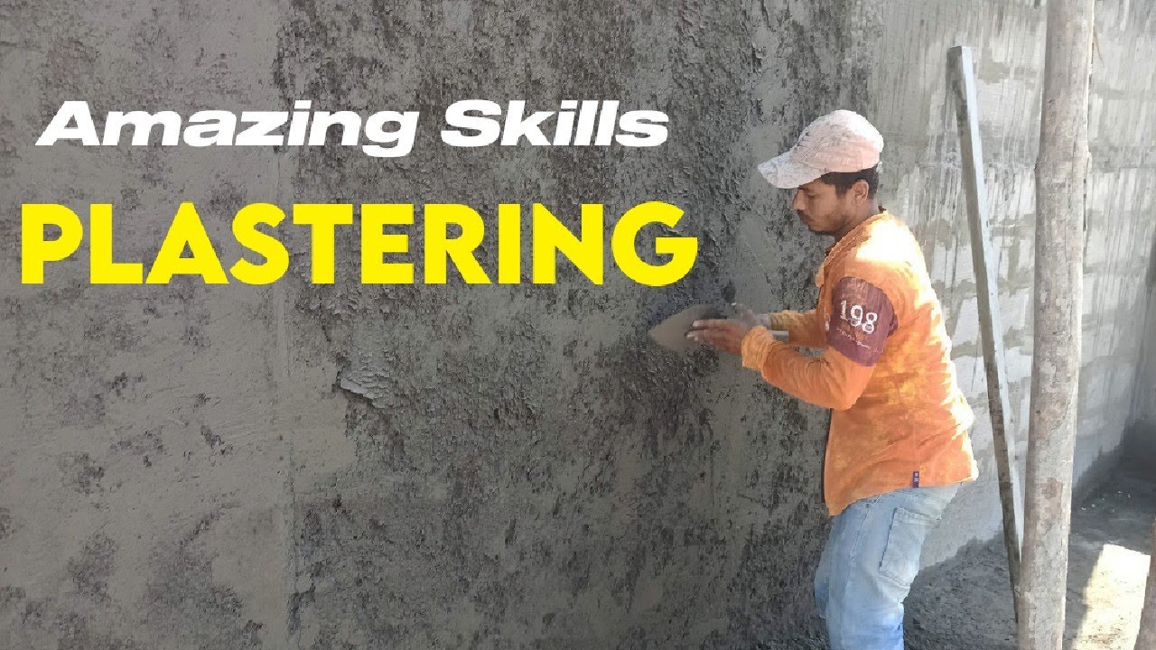 Wall Plastering Techniques Outerwall || plastering skills | AAC Wall plastering #plasteringwork #aac