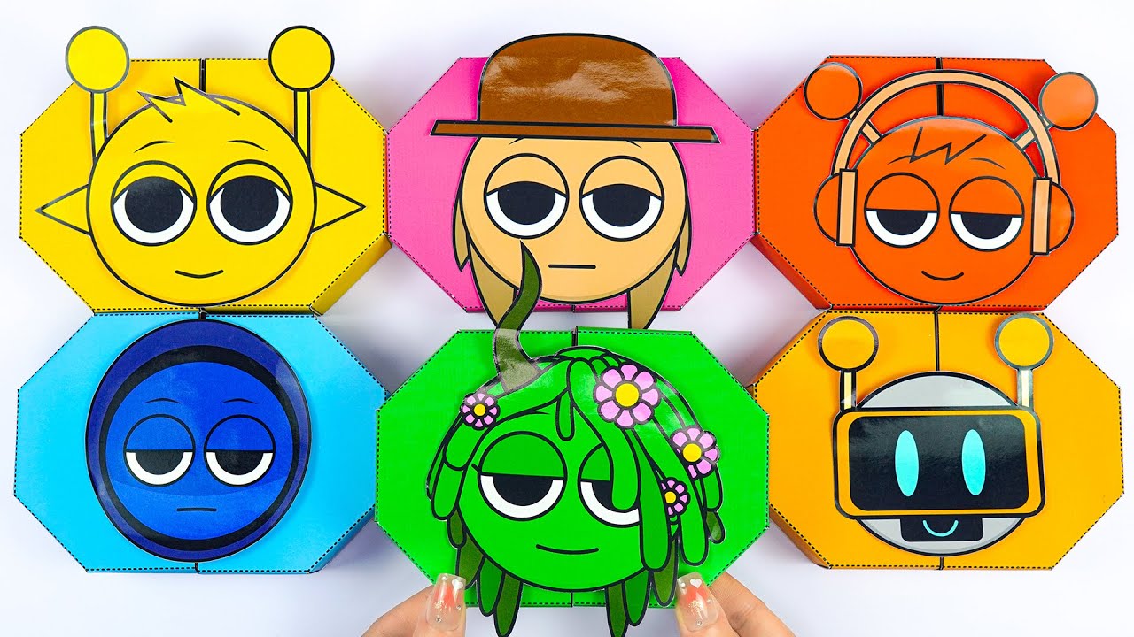Sprunki Paper DIY💖INCREDIBOX Couple Love SPRUNKI Cubes Blind Bag Unboxing | Open Vineria x Simon