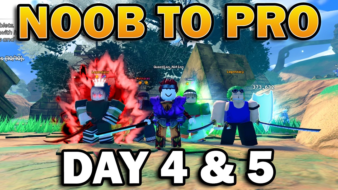 F2P Noob to Pro in Anime Warriors 3! Day 4 & 5