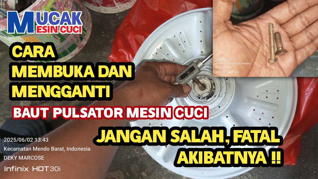Cara Membuka dan Mengganti Baut Pulsator Mesin Cuci
