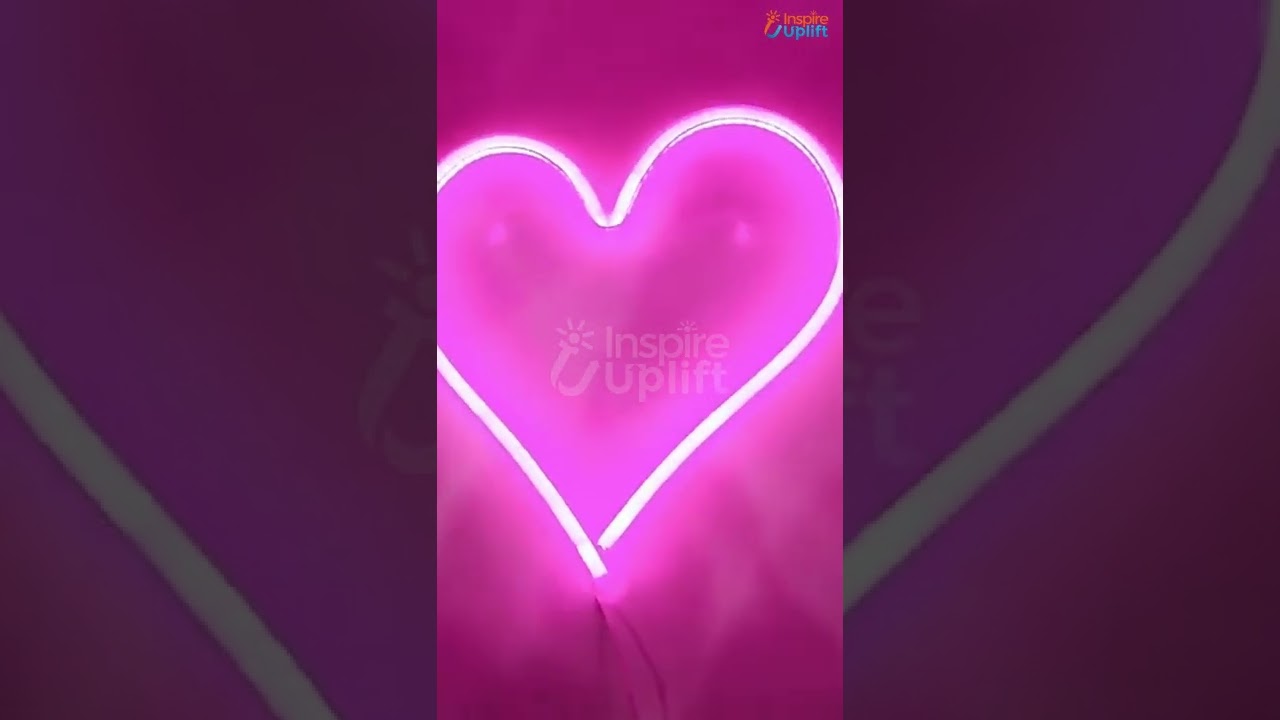 Neon Pink Heart Light For Wall #shorts