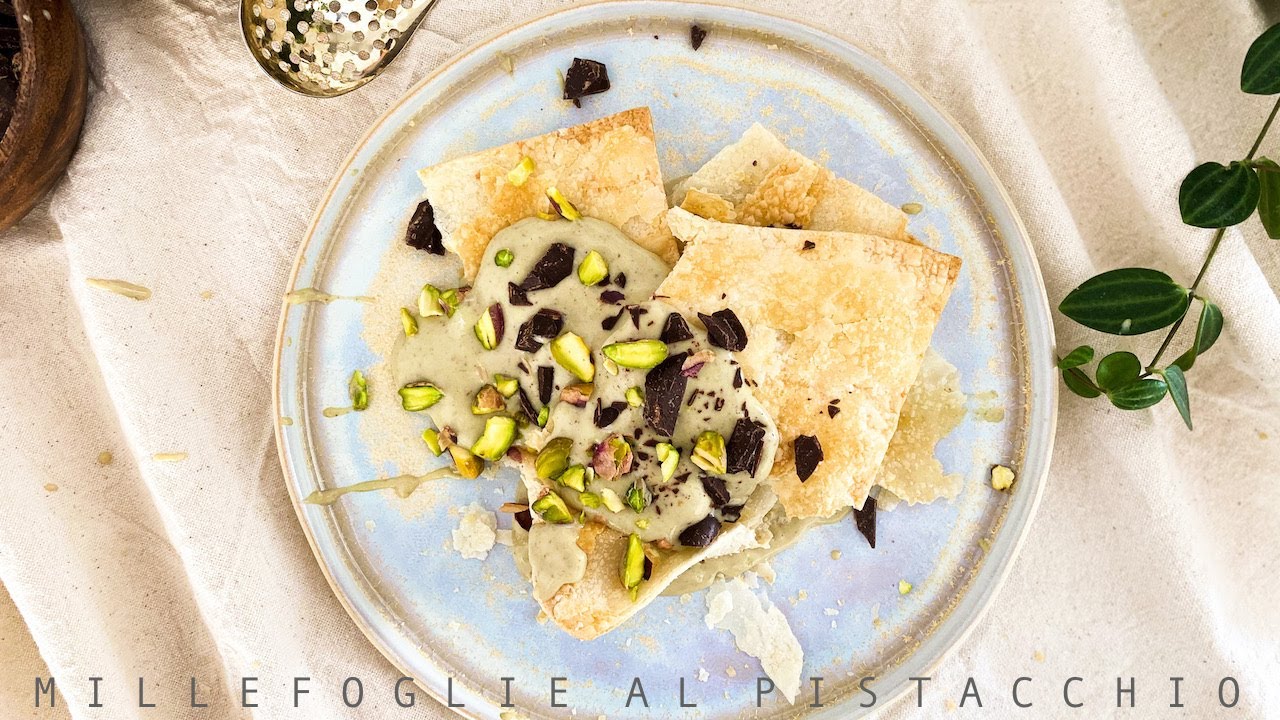 MILLEFOGLIE AL PISTACCHIO | facile, leggero, e senza lattosio