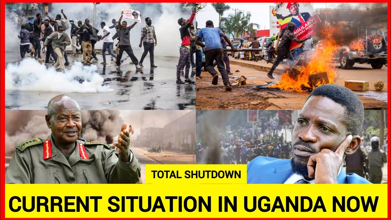 happening now live❗Total shutdown in Uganda as Bobi wine calls for demonstrations, current situation