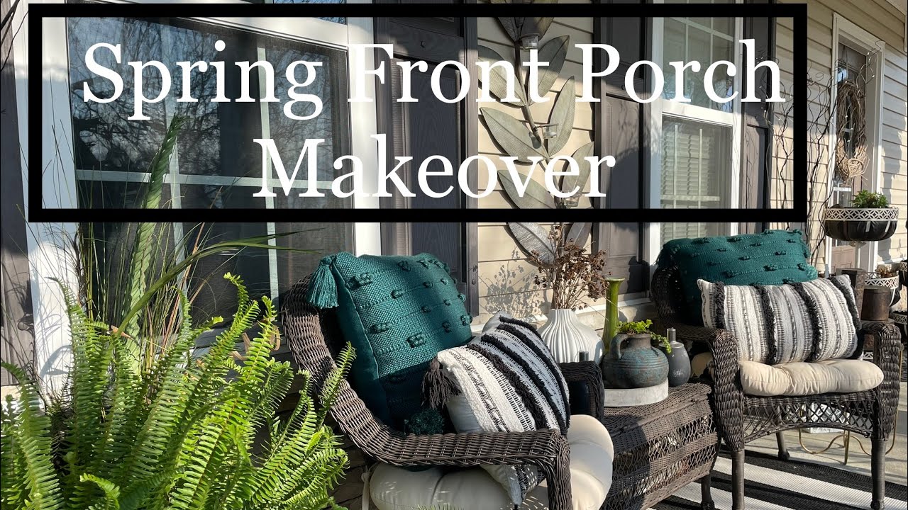 Spring Small Front Porch Makeover On A Budget 2025, Patio Porch Makeover Clean & Decorate With Me