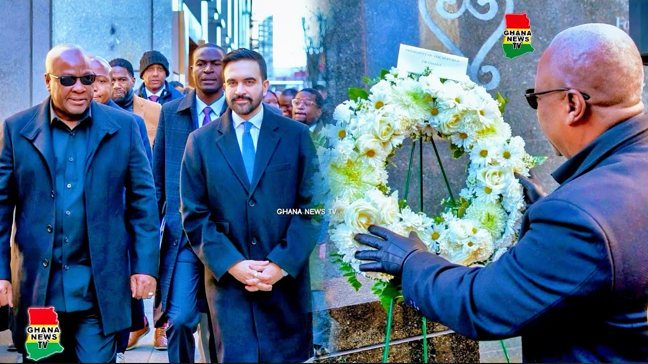 Prz Mahama sadly lays wreath at UN-New York in commemoration of victims of Slavery in Africa
