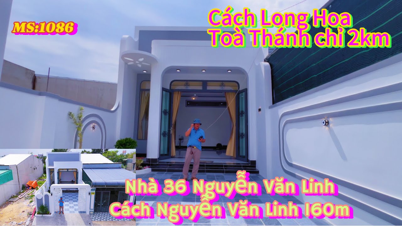 [MS:1086] nh&agrave; 36 Nguyễn Văn Linh C&aacute;ch Nguyễn Văn Linh 160m, C&aacute;ch chợ Long Hoa V&agrave; T&ograve;a Th&aacute;nh 2km