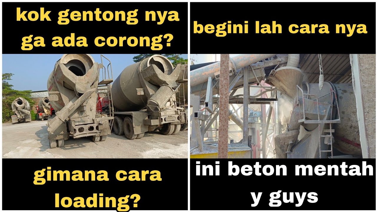 Review Gentong Truk Molen Dan Cara Loading Beton Mentah atau Dry Mix readymix concrete