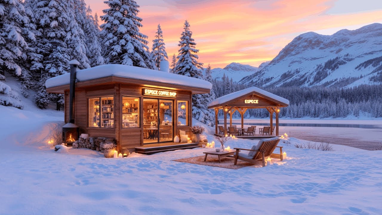 Cozy Fireplace Coffee Shop ☕ Smooth Bossa Nova Jazz for Study & Focus 7