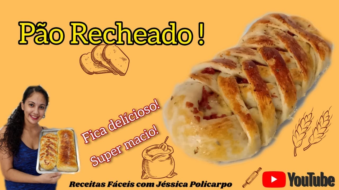 Pão Recheado delicioso e  Rápido de fazer , você nem acredita de tão fácil que é !!!