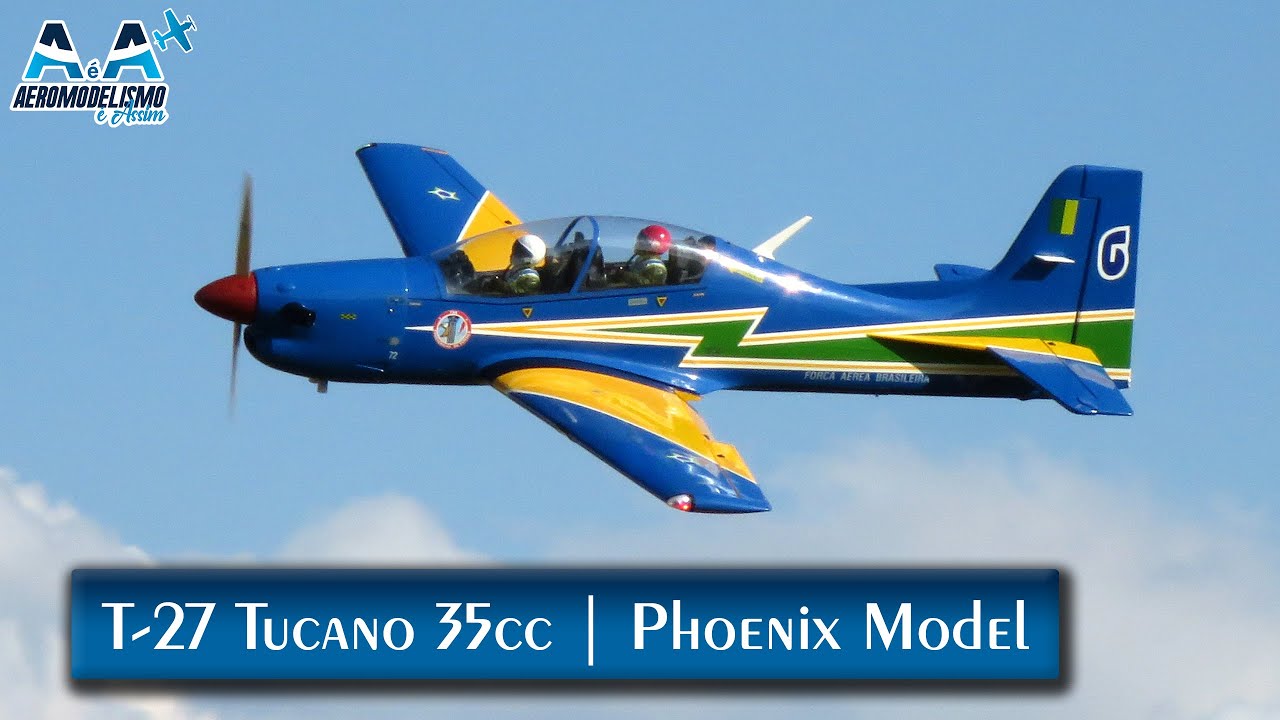 T-27 Tucano 35cc voando na ARM