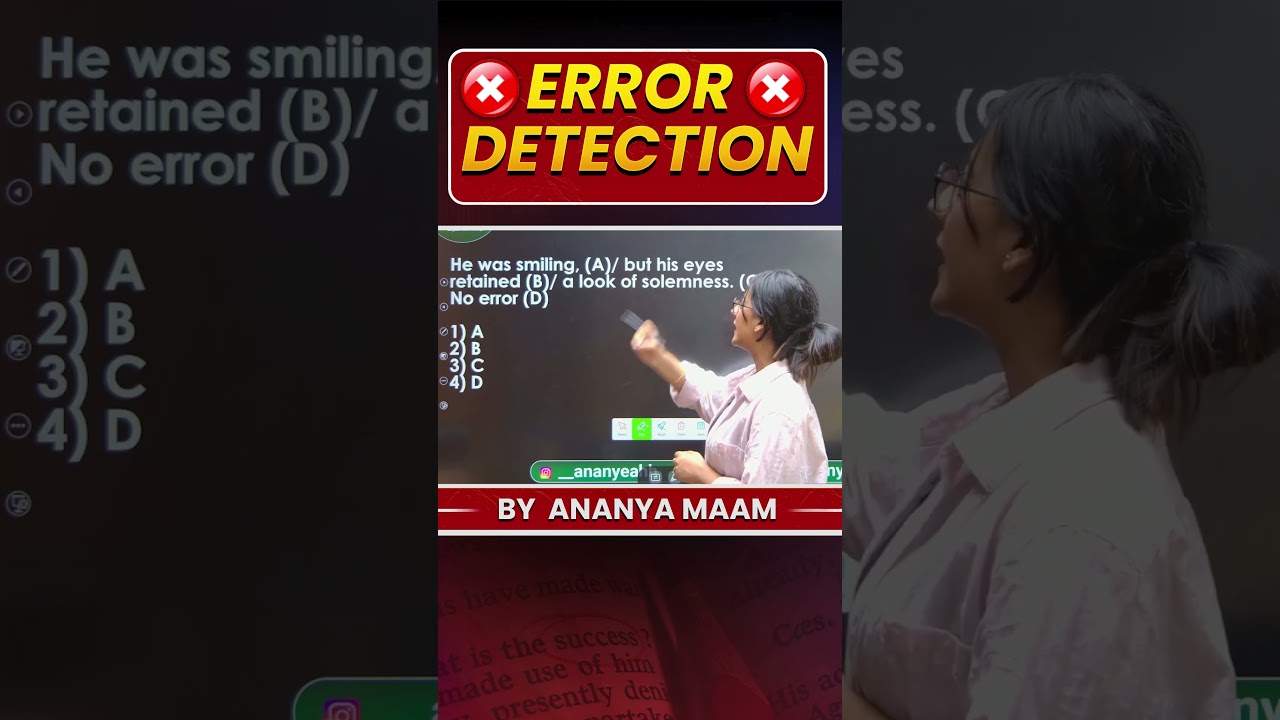 Error Detection with Ananya Ma&rsquo;am | English Grammar Made Easy | #englishwithananya  #spokenenglish