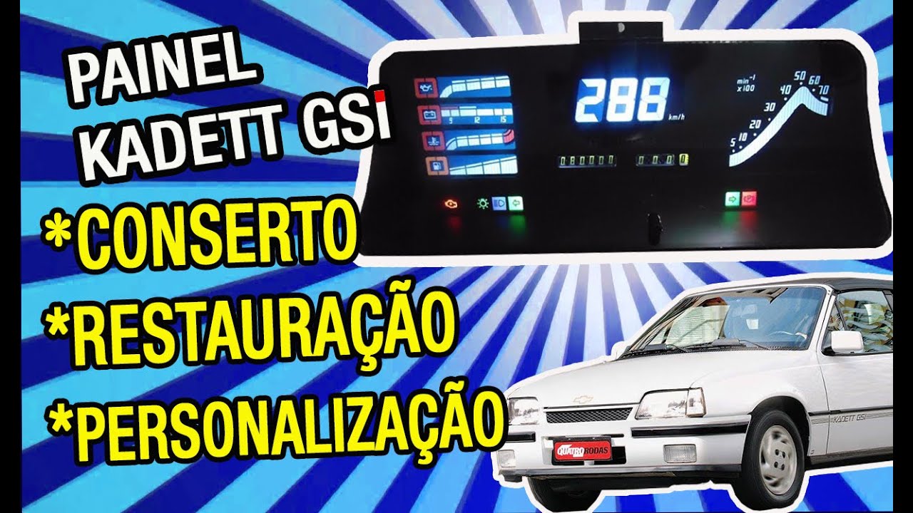 Conserto Painel Velocimetro Kadett Monza Gsi Classic digital led azul branco