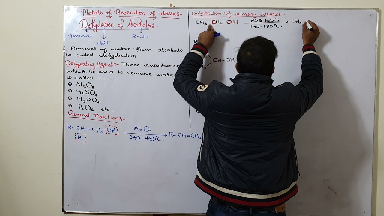 Methods of Preparation of Alkenes | Dehydration of Alcohols | ch#8 | 12th class chemistry