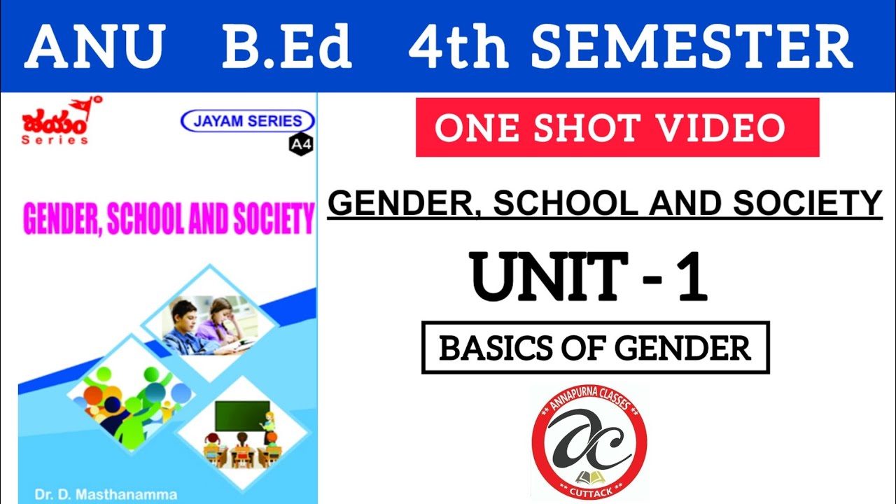 GENDER SCHOOL AND SOCIETY,4thsem 
