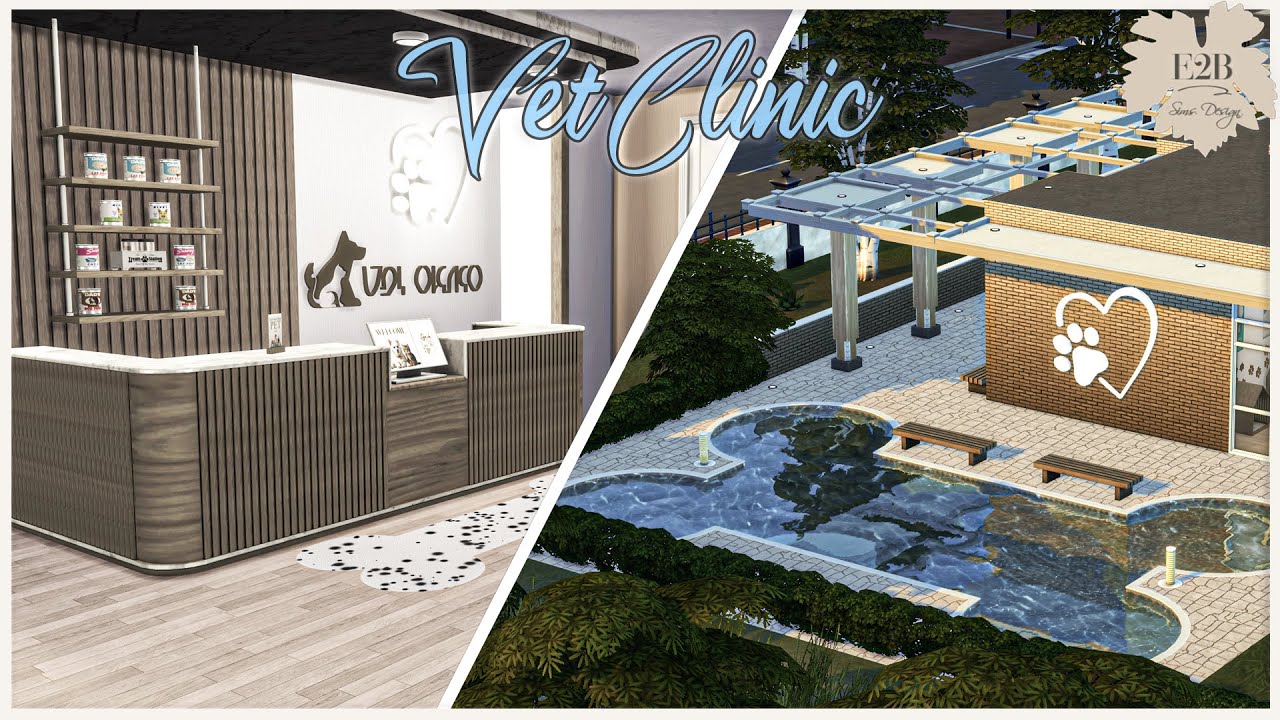 ВЕТЕРИНАРНАЯ КЛИНИКА – НОВЫЙ НАБОР КОНТЕНТА ДЛЯ ВЕТЕРИНАРИИ | Sims 4 CC Speed ​​Build | ССЫЛКА ДЛ...