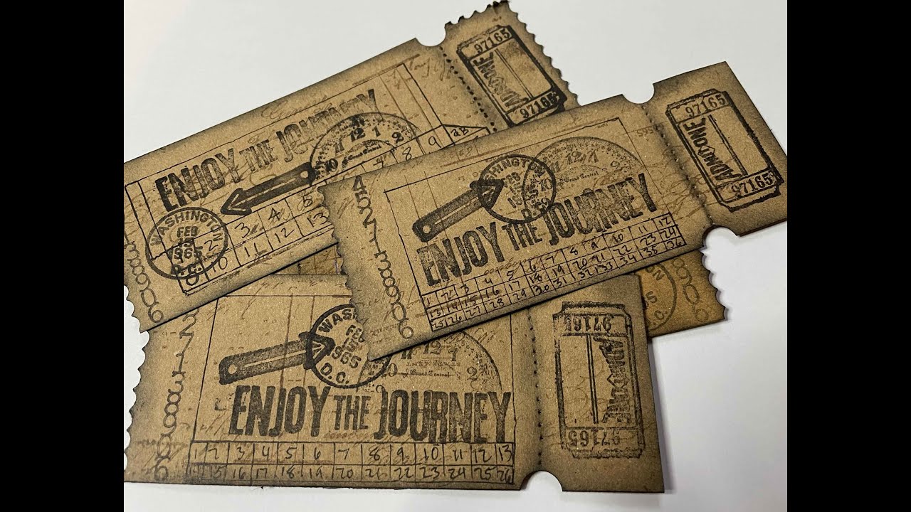 Making Train Tickets - Train Journal - Junk Journal Ephemera