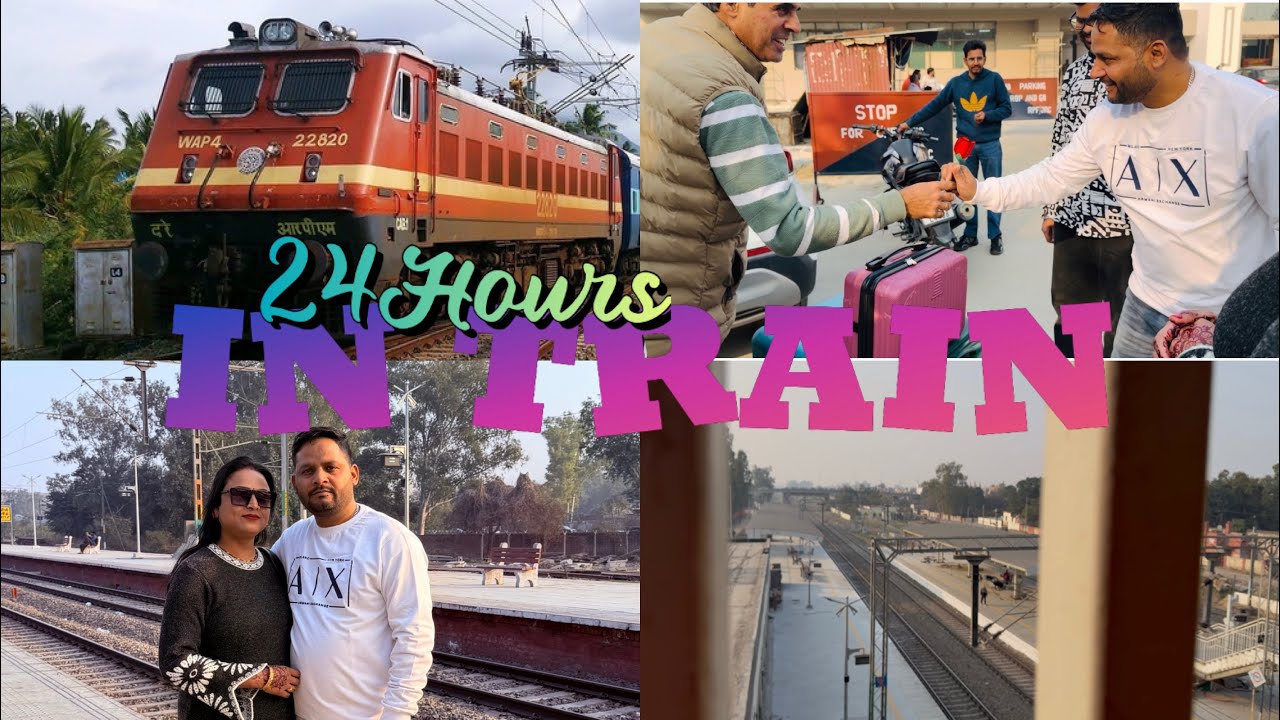 24 Hours in Train🚂 || First Ac Couple Cabin || Challenge Vlog || Travelling || Pawanjyotivlogss