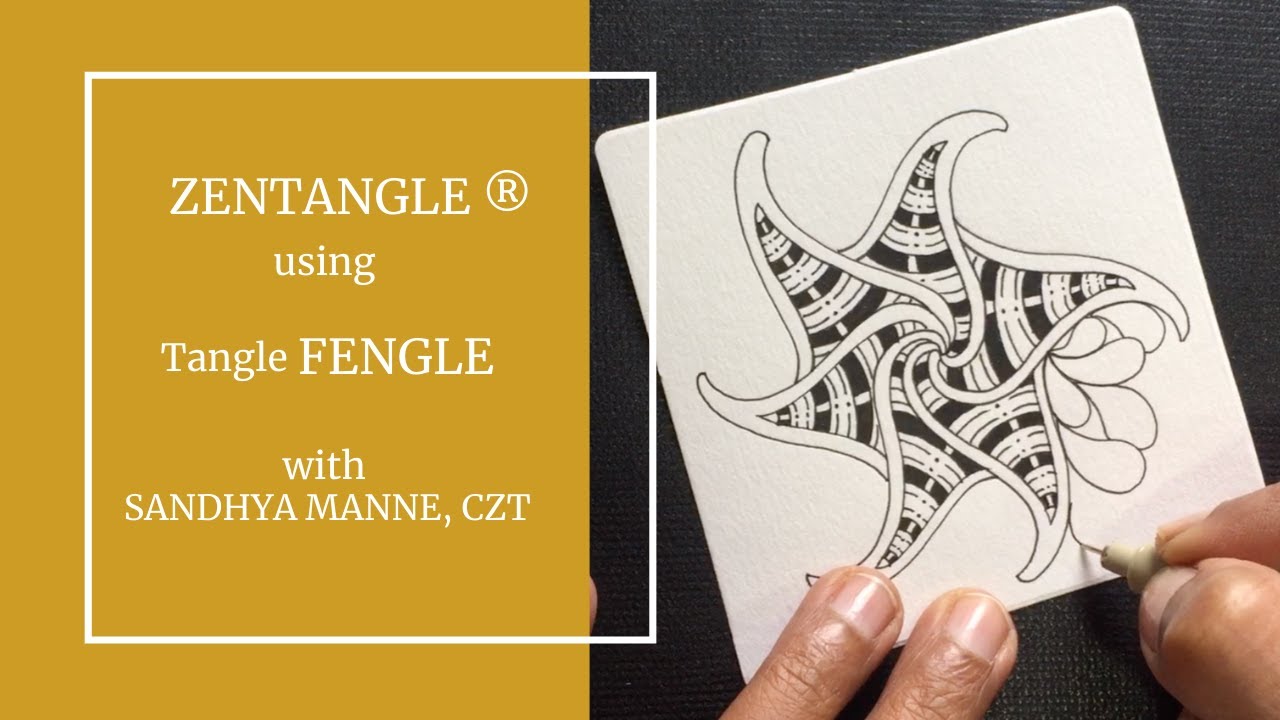 Lets create  Zentangle with Tangle FENGLE, Art Therapy
