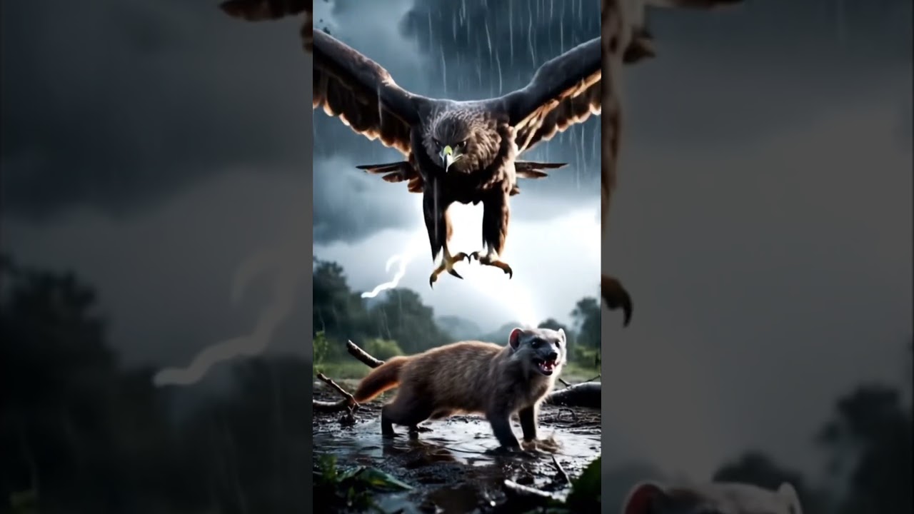 Mongoose vs Eagle &ndash; Clash of Speed and Power!  #wildlife #animalworld #predator