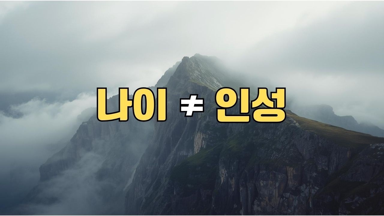 인성은 나이와 비례하지 않는다