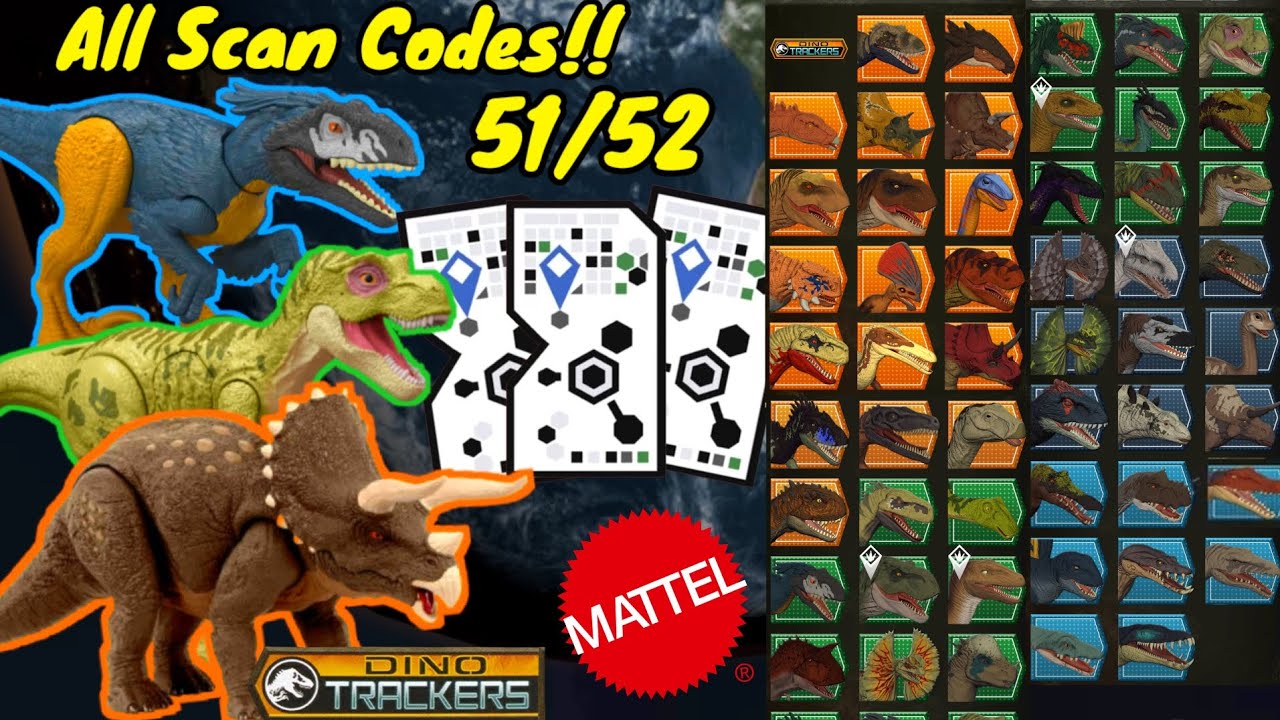 All Jurassic World Dino Trackers 2023 Facts App Scan Codes!! (51/52)