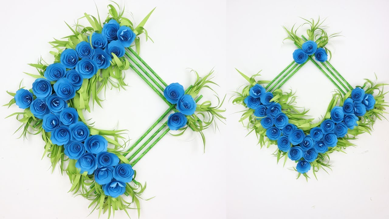 HOW TO MAKE EASY & BEAUTIFUL PAPER FLOWER WALL HANGING IDEA !!! DIY PARTY WALL DECORATION IDEAS !!!