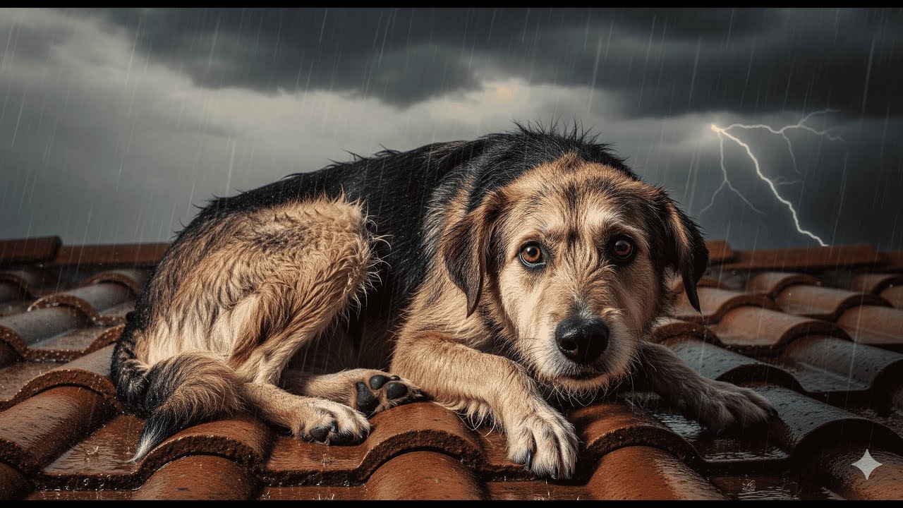 Rescue Team Saves Poor Dog Trapped in Dangerous Flood