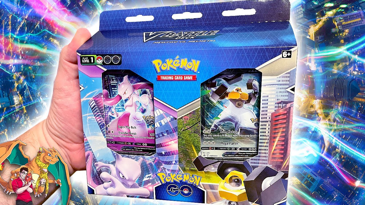 Распаковка набора Pokemon GO V Battle Deck Melmetal VS Mewtwo