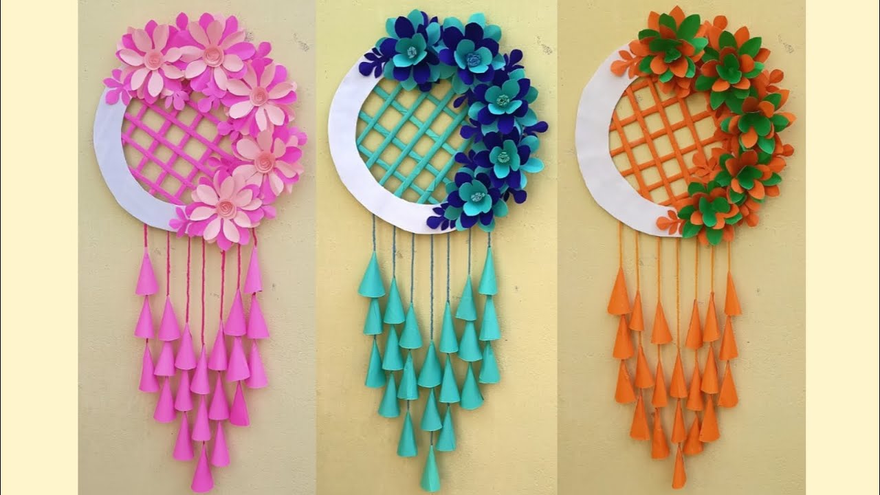Beautiful Paper Flower Wall Hanging ideas| Wall Hanging| Paper Flower 