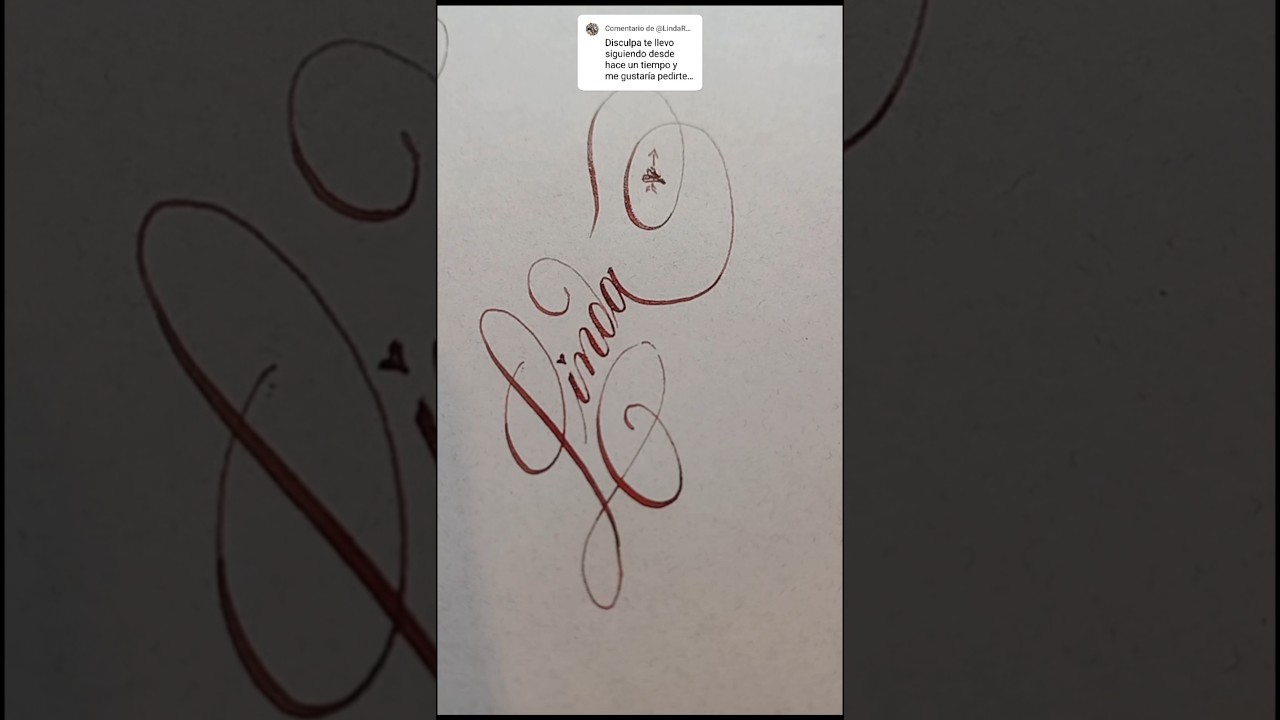 ✨Un tributo Caligrafía copperplate Linda 
