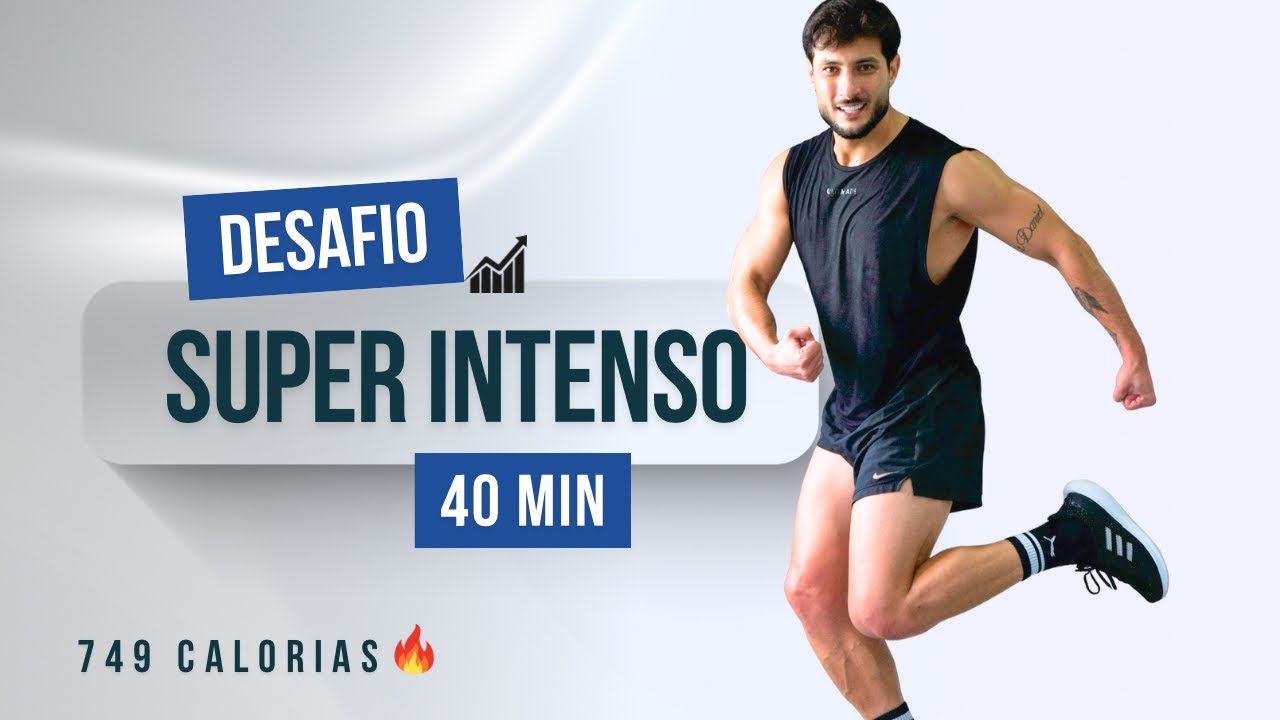 Treino Hiit de 40 MIN para gastar 749 calorias - sem repetições, sem equipamentos (em casa)