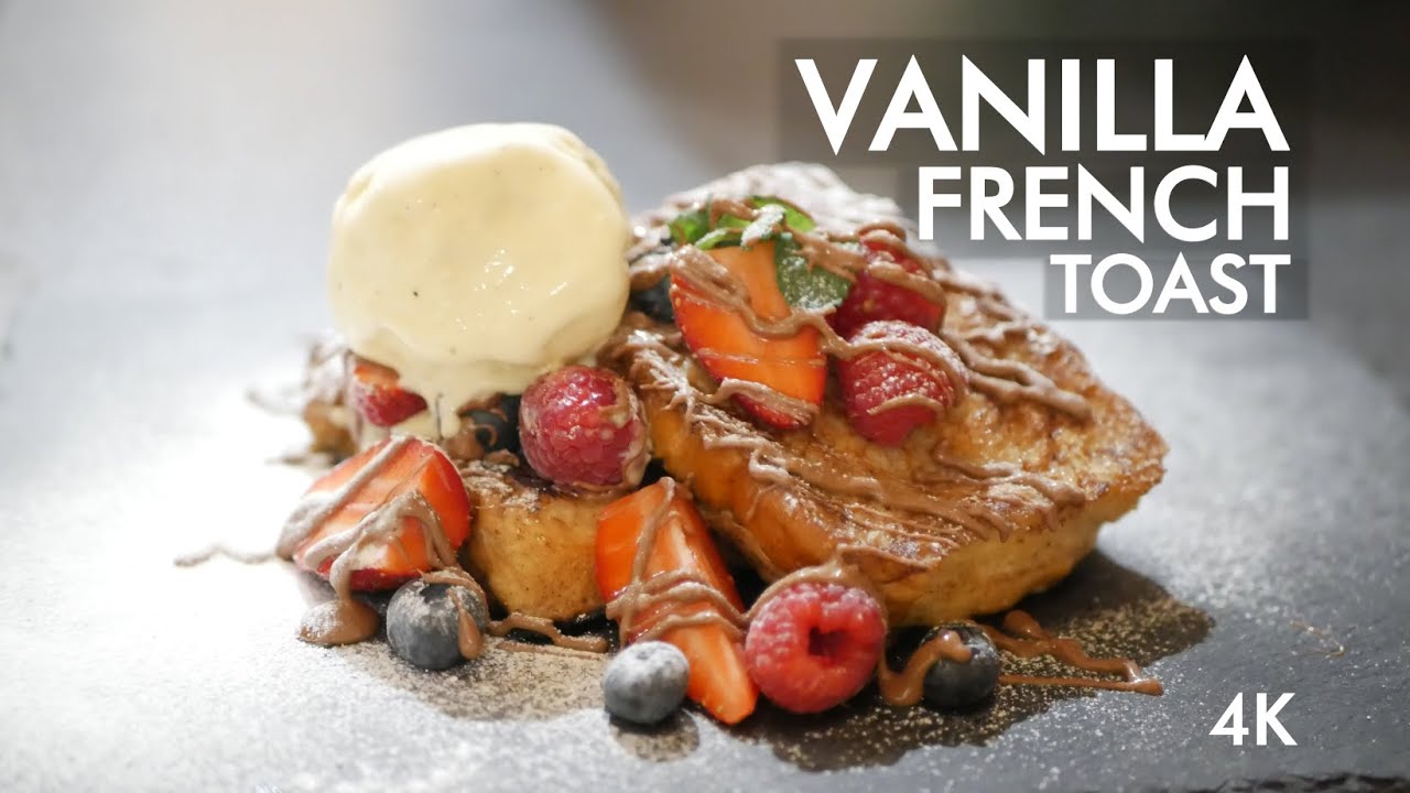 VANILLA FRENCH TOAST WITH ICE CREAM (4K)