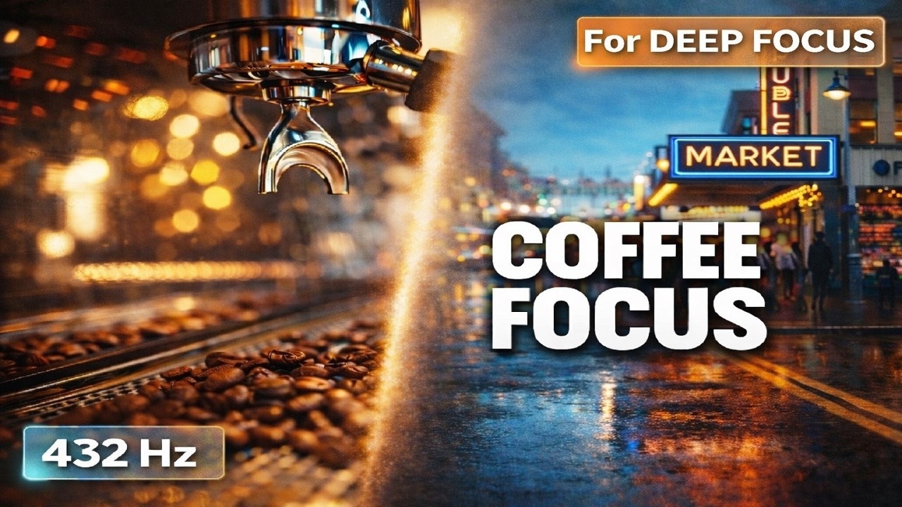 Study Music 2026 ✦ Deep Focus & Concentration | Rainy Seattle Cafe Ambience