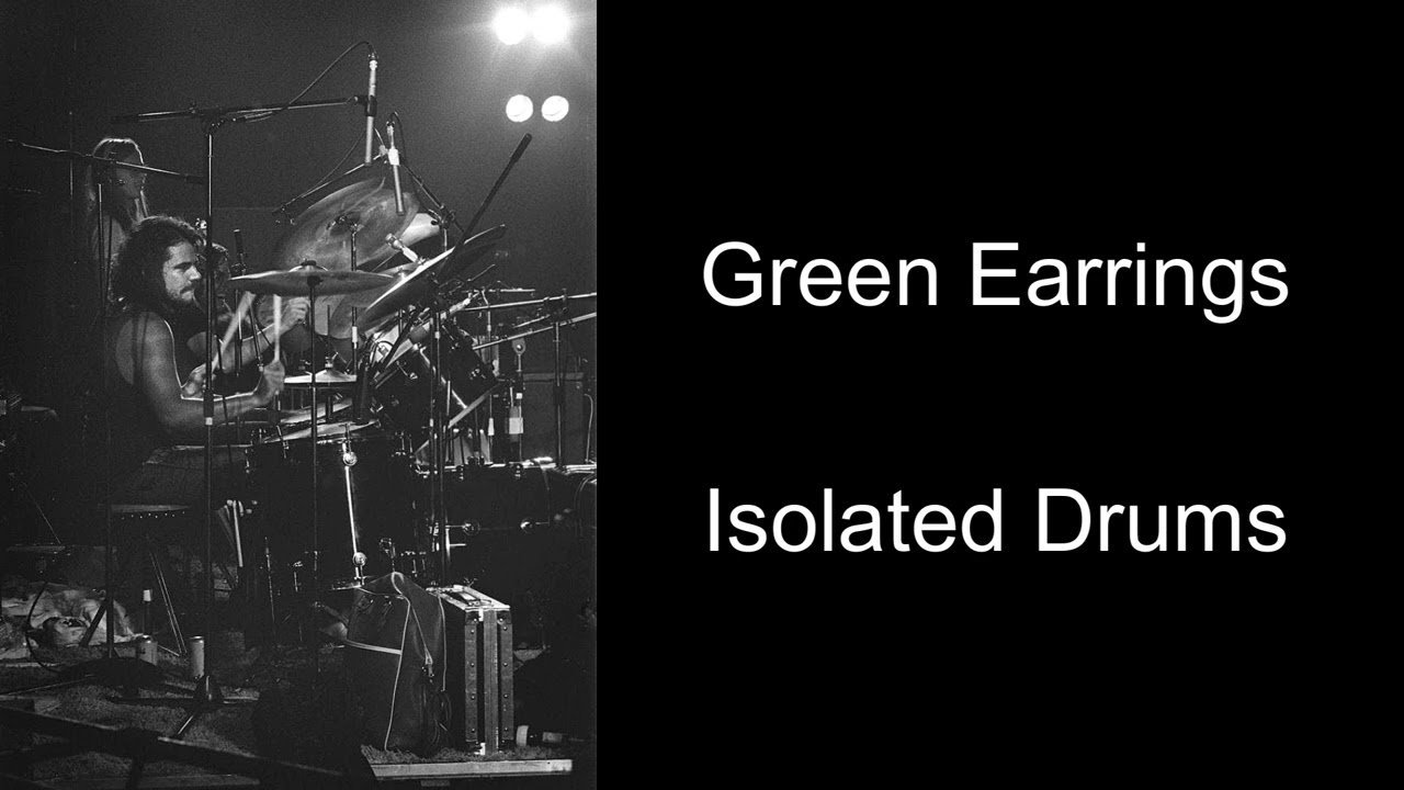 Steely Dan Green Earrings Isolated Drums