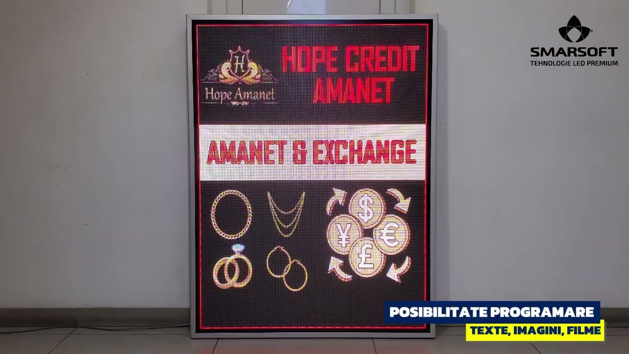 Afisaj electronic 1050x1370 AMANET/SCHIMB VALUTAR