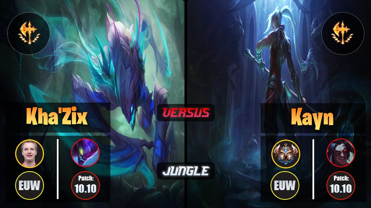 Jankos KHA'ZIX (Jungle) [Conqueror] VS KAYN - Challenger EUW Patch 10.10