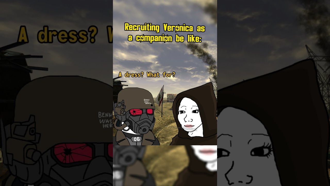 Recruiting Veronica as a companion be like: #fallout #memes #shorts