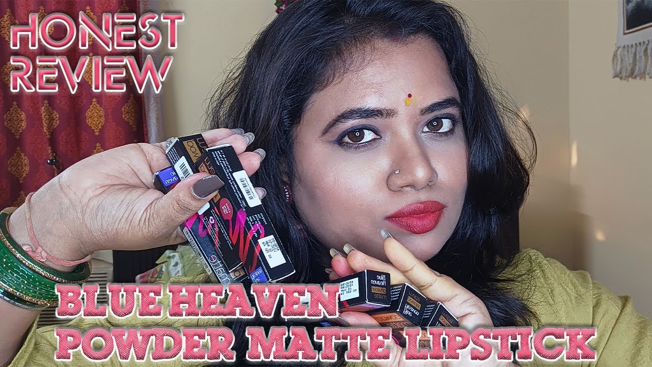 Blue Heaven Powder Matte Lipstick | Honest Review | 6 Mesmerizing Shades Tested & Approved! 💄💋