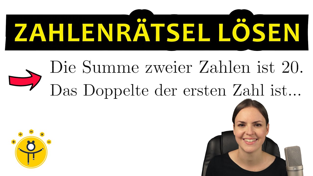 ZAHLENRÄTSEL lösen mit GLEICHUNGSSYSTEM – Gleichungen, Textaufgabe