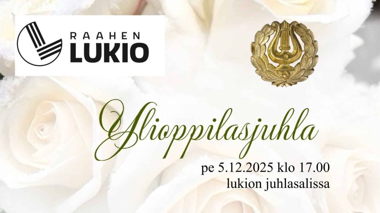 Raahen lukion Syksyn 2025 ylioppilasjuhla