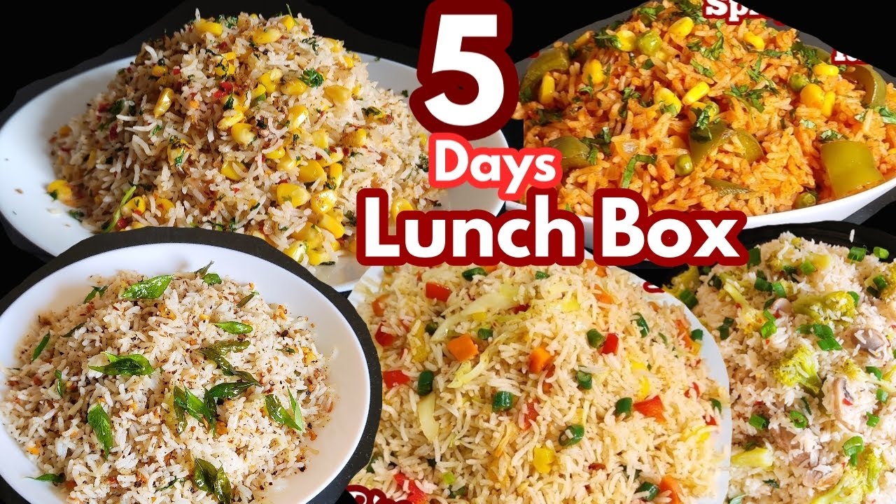 Monday 2 Friday Lunch Box Recipe For Kids & Adults With Few Ingredients/Quick Lunch Box Ideas /Rice