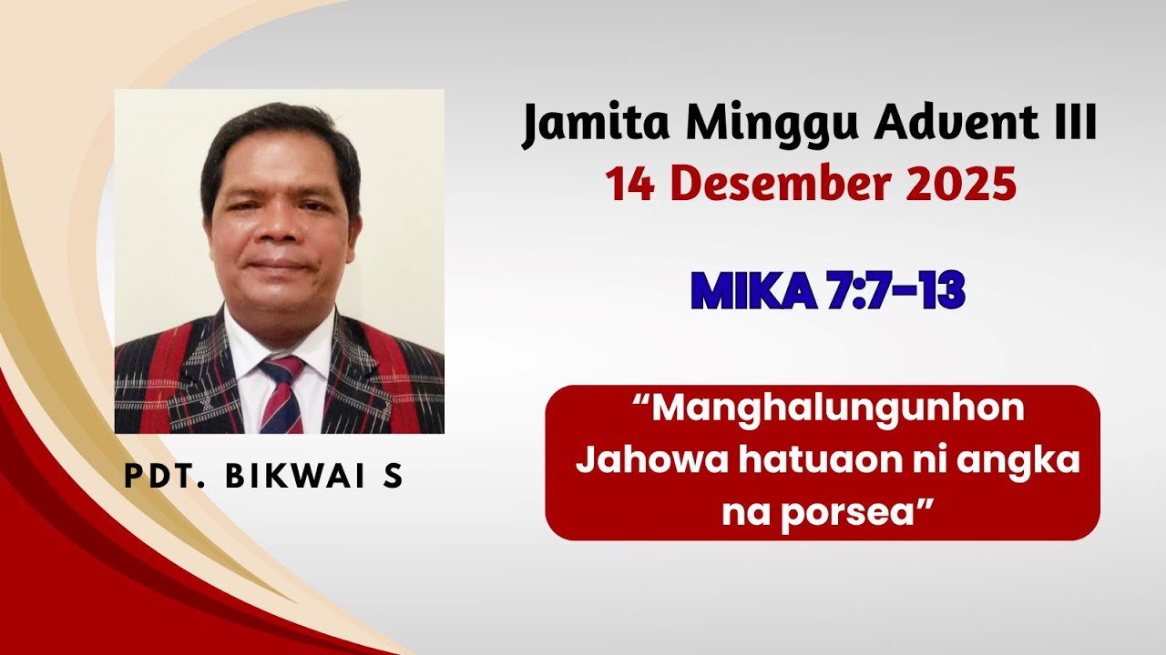 JAMITA MINGGU ADVENT III, 14 DES 2025 