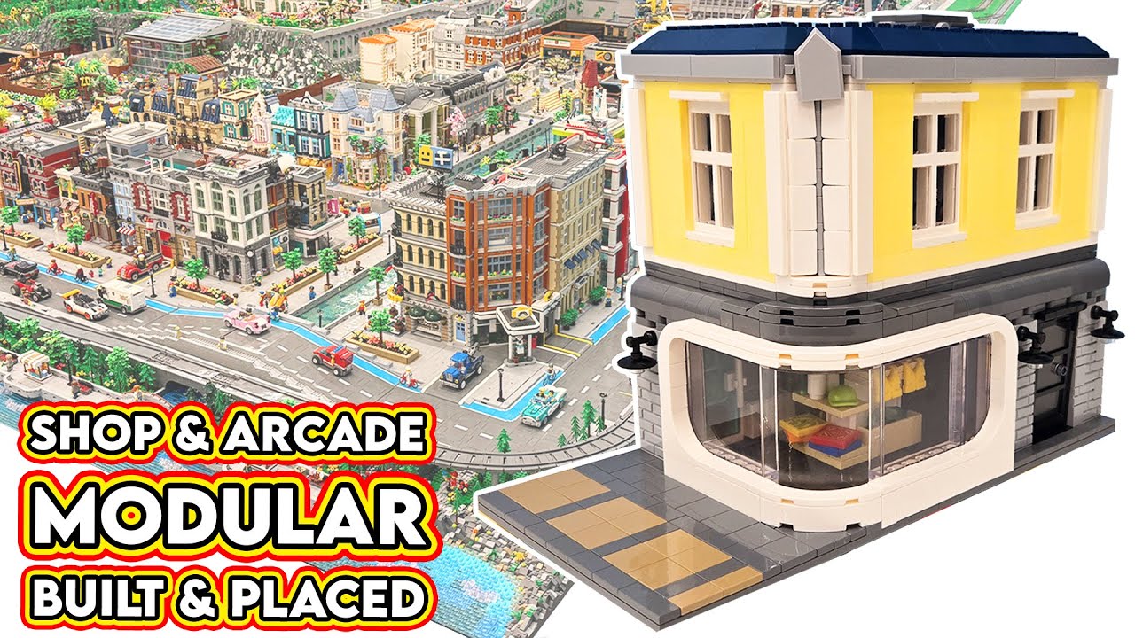 Модульное здание магазина и игрового зала LEGO Beach установлено!