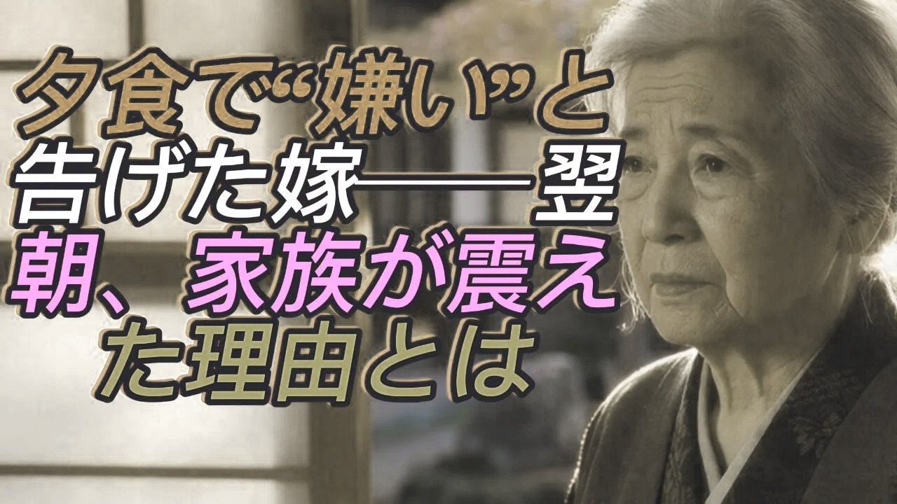 「“初日からあなたが嫌い”──そう言われた夕食の夜、私は静かに席を立った。その後、誰も予想しなかった行動に家族が震えた【60代以上の方へ/シニアライフ】」