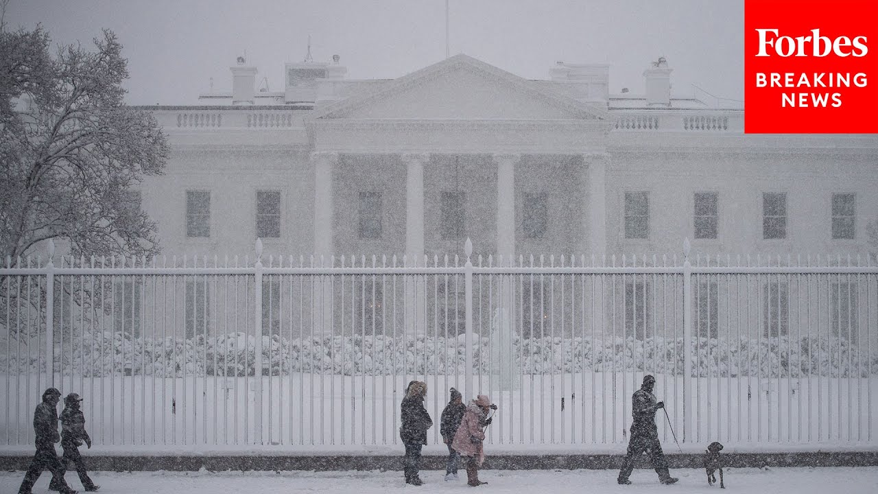 Winter Weather Hits Washington, D.C., Blanketing City And White House In Snow