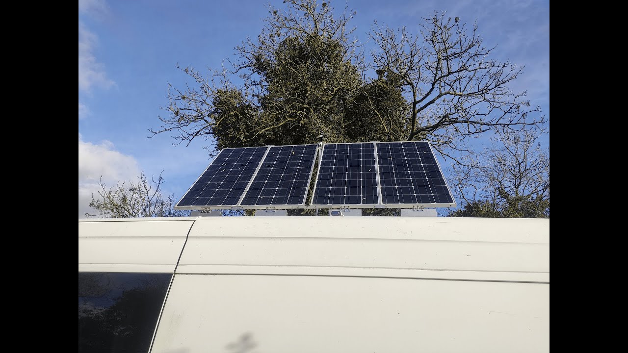Solar panel array with linear actuator for van build - Part 2