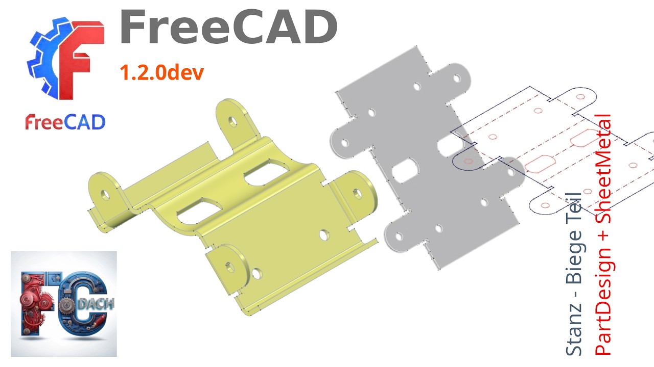 FreeCAD 1.2.0dev - Übungsteil - SheetMetal