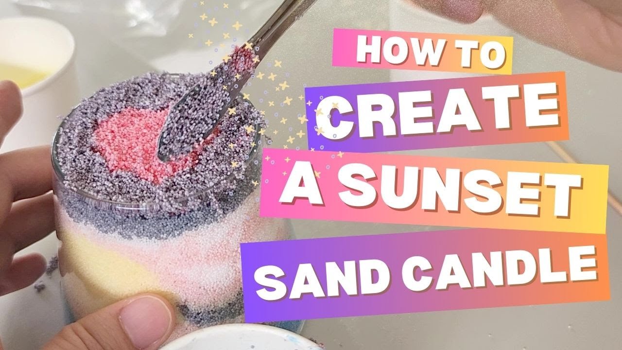 DIY Sand Art Candle Tutorial &ndash; Create a Stunning Sunset Candle! 🌅🕯️
