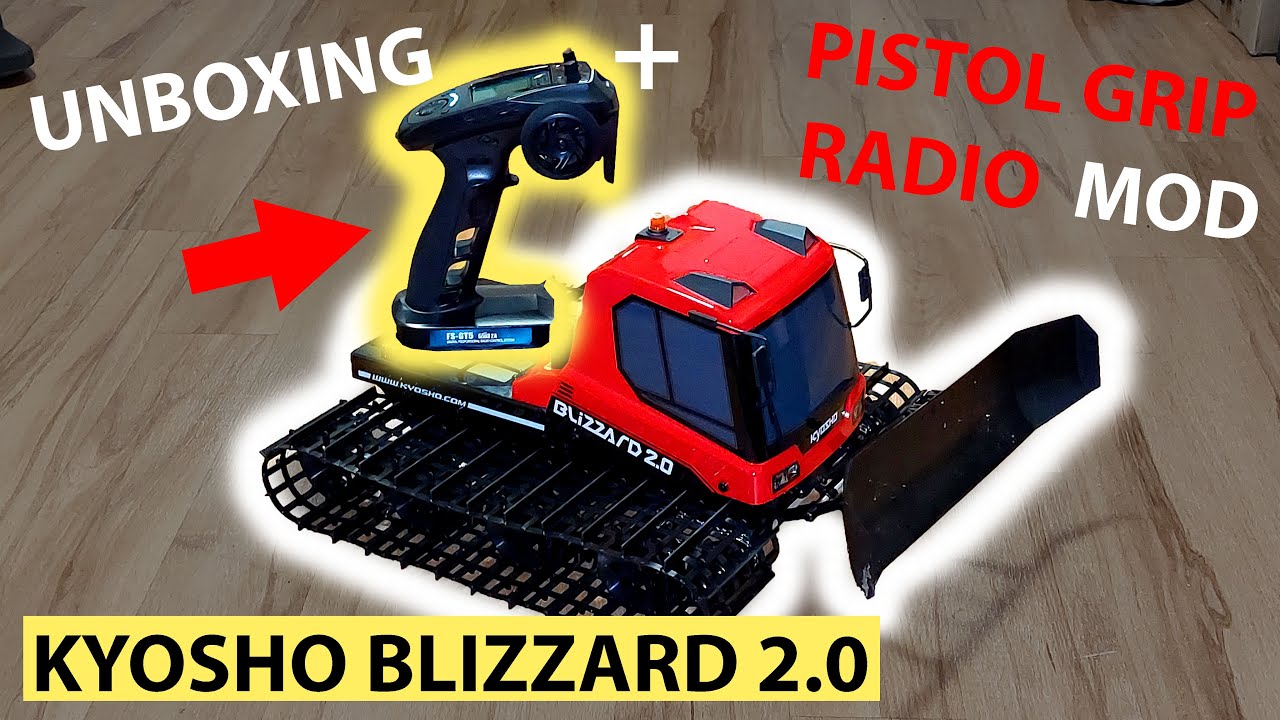 KYOSHO BLIZZARD 2.0  |  Pistol Grip Radio mod  + Unboxing.  V-tail mixing with Fly-Sky GT5
