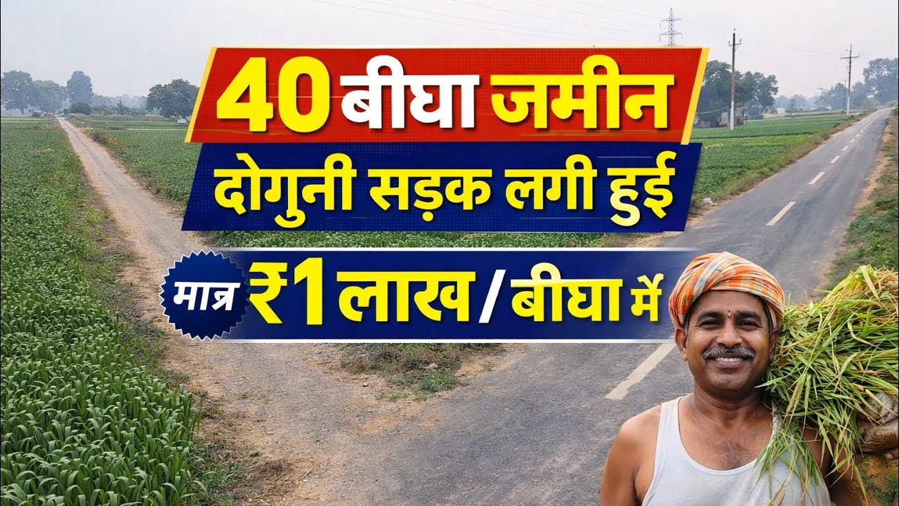 40.बीघा जमीन खरीदे मात्र ₹1 लाख प्रति बीघा में agricultur land for sale